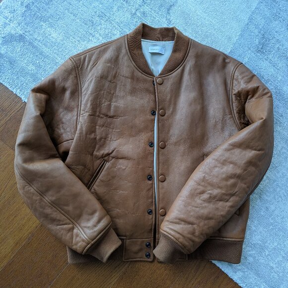 🔥 JOHN ELLIOTT BROWN STADIUM LEATHER JACKET MEDIUM